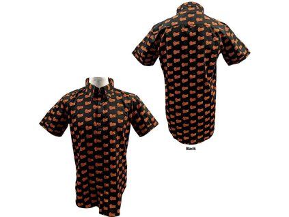 DAVID BOWIE - LOGO PATTERN - KOŠILE (Barva Černá, Velikost S)