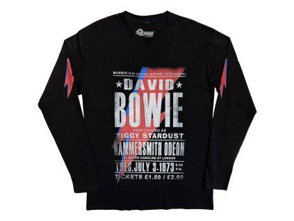 DAVID BOWIE - HAMMERSMITH ODEON - TRIKO (Barva Černá, Velikost S)