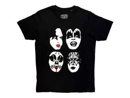 KISS - STACKED FACES - TRIKO (Barva Černá, Velikost S)