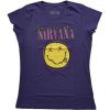 NIRVANA - XEROX HAPPY FACE PINK (PURPLE) (GIRLIE) -TRIKO