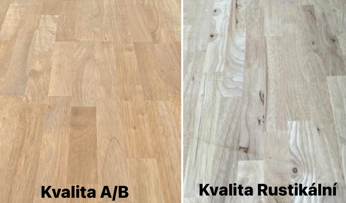 Spárovka Hevea - kvalita A/B nebo rustikální?