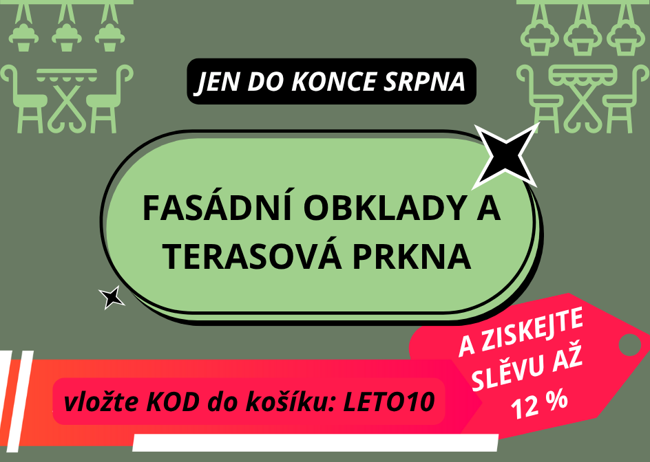 Letní akce: Sleva až 12 % na všechny terasy a fasády s kódem LETO10