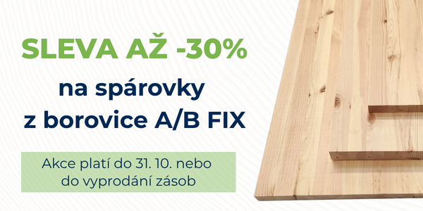 SLEVA až -30% na spárovky z borovice A/B FIX