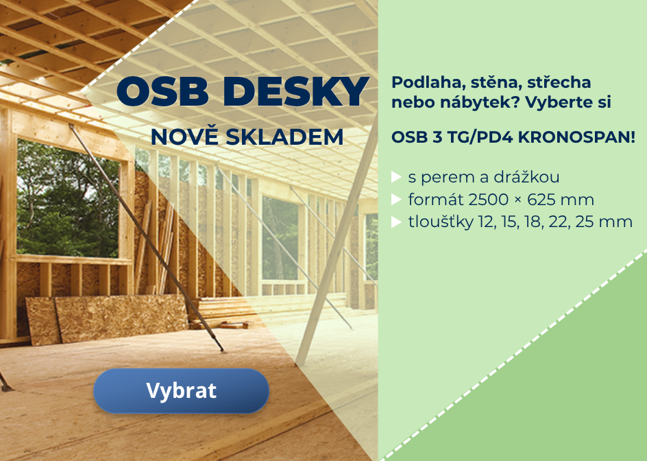 Nově skladem: OSB 3 desky KRONOSPAN