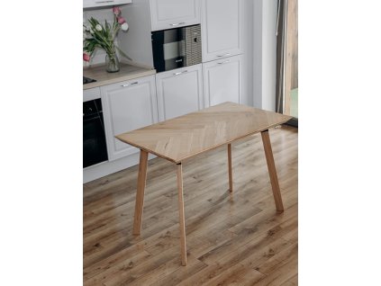 Obdélníkový jídelní stůl 20x650x1100 mm | S nohy, ošetřený olejem Saicos