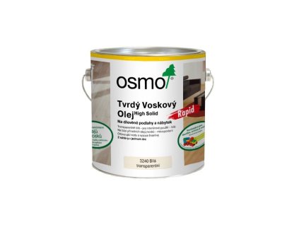 Osmo Tvrdý voskový olej RAPID 3240 | Bílý transparentní | Pro interiéry
