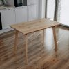 Dubový jídelní stůl 20x650x1100 mm | S nohy, ošetřený olejem Saicos | Obdélníkový