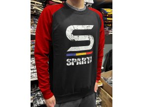 Doprodej - Mikina bez kapuce - černočervená -  "S"