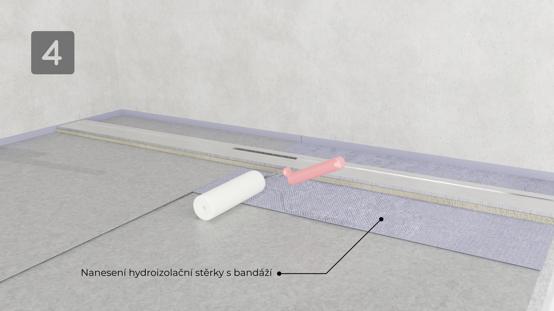 Krok 4 – Hydroizolace