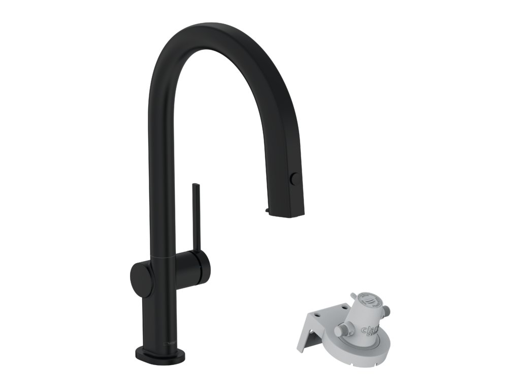 Hansgrohe Aqittura M91 FilterSystem 210, vytažitelný výtok, 1jet, sBox, matná černá 76826670