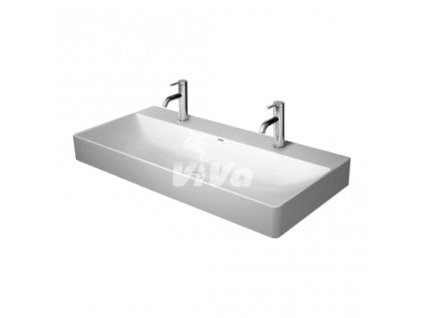 Duravit DuraSquare - umyvadlo na dvě baterie, šířka: 100 cm, hloubka: 47 cm, D 2353100043