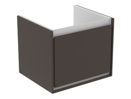 Ideal Standard Connect Air - Skříňka pod umyvadlo CUBE 550 mm, 1 zásuvka, matná tmavá hnědá E0844VY