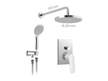 Alpi Sport Plus - Sprchový systém pod omítku, komplet 72RP1863/ABS