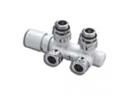 Cordivari - připojovací ventil Kristal, pravý, centrální přípoj 50 mm, plast-hliník 5991990311185