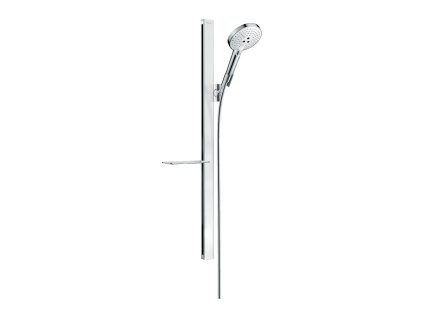 Hansgrohe Raindance Select S sprchová sada 120 3jet se sprchovou tyčí 90 cm a miskou na mýdlo, bílá/chrom 27648400