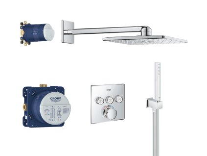 GROHE Grohtherm SmartControl - Sprchový systém s hlavovou sprchou Rainshower SmartActive 310 Cube, Chrom 34706000