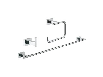 GROHE Essentials Cube - Sada doplňků do koupelny 3 v 1, Chrom 40777001