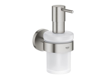 GROHE Essentials - Dávkovač tekutého mýdla s držákem, SuperSteel 40448DC1
