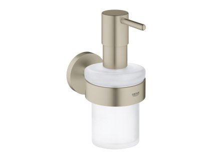 GROHE Essentials - Dávkovač tekutého mýdla s držákem, kartáčovaný nikl 40448EN1