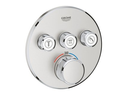 GROHE Grohtherm SmartControl - Termostat pro podomítkovou instalaci s třemi ventily, SuperSteel 29121DC0