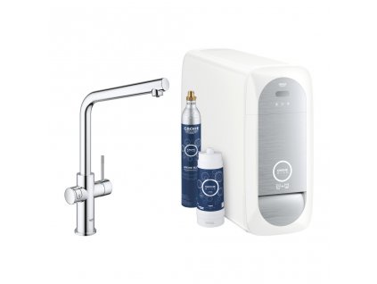 GROHE Blue Home - Startovací sada s výpustí ve tvaru L, chrom 31454001