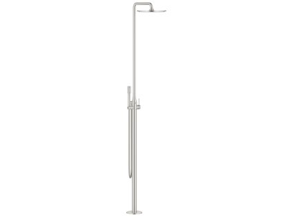 GROHE Essence - Volně stojící sprchový systém s jednopákovou baterií, SuperSteel 23741DC1
