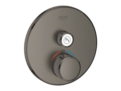 GROHE Grohtherm SmartControl - Termostat pro podomítkovou instalaci s jedním ventilem, kartáčovaný Hard Graphite 29118AL0
