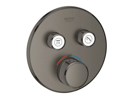 GROHE Grohtherm SmartControl - Termostat pro podomítkovou instalaci s 2 ventily, kartáčovaný Hard Graphite 29119AL0