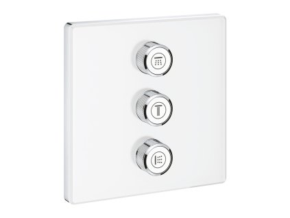 GROHE Grohtherm SmartControl - Krytka trojitého ovladače průtoku, měsíční bílá/chrom 29158LS0