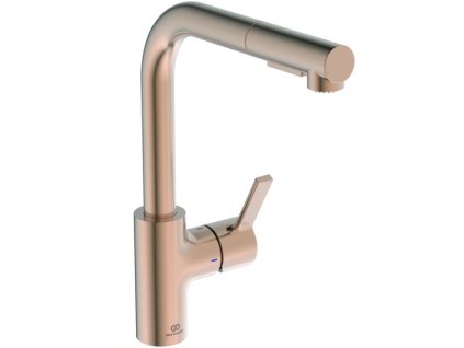 Ideal Standard Gusto - Dřezová baterie s vysokým otočným vytahovacím výtokem, Sunset Rose BD420J4