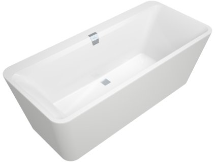 Villeroy & Boch Squaro Edge 12 Duo - Vana do prostoru 1800x800 mm, včetně odpadu a přepadu, alpská bílá UBQ180SQE7PDV-01