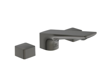 Ideal Standard Conca - Umyvadlová 3-otvorová baterie s odtokovou garniturou, magnetově šedá BC759A5