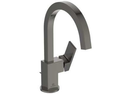 Ideal Standard Extra - Umyvadlová baterie s otočným výtokem s odtokovou garniturou, magnetově šedá BD504A5