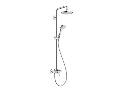 Hansgrohe Croma Select S - Showerpipe 180 2jet s pákovou baterií, bílá / chrom 27255400