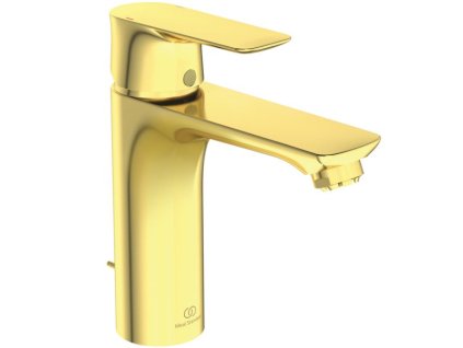 Ideal Standard Connect Air - Umyvadlová baterie Grande s odtokovou garniturou - nízkotlaká, kartáčovaná zlatá A7054A2