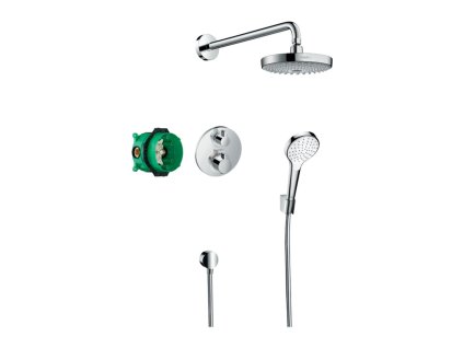 Hansgrohe Croma Select S Sprchový systém pod omítku s termostatem Ecostat S, chrom 27295000