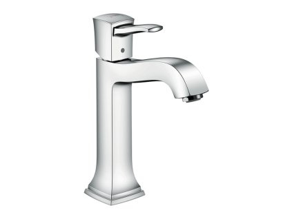 Hansgrohe Metropol Classic - Páková umyvadlová baterie 160 s pákovou rukojetí, pro umyvadlové mísy, s odtokovou soupravou s táhlem, chrom 31302000