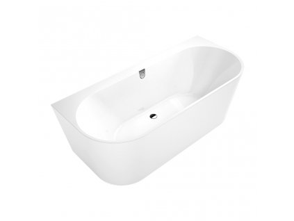 VILLEROY & BOCH Villeroy Boch OBERON 2.0 Duo: Vana 1800x800 mm, Quaryl, pro přistavení ke stěně, včetně odpadu a přepadu, bílá Alpin UBQ180OBR9CD00V-01