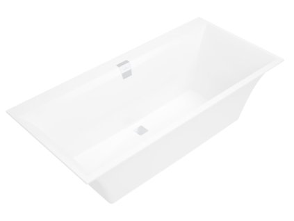Villeroy & Boch Squaro Edge 12 Duo - Vana 1600x750 mm, včetně odpadu a přepadu, alpská bílá UBQ160SQE2DV-01