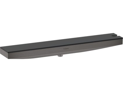 Hansgrohe Rainfinity Přípojka hadice Porter 500 se sprchovým držákem a poličkou do sprchy vpravo, kartáčovaný černý chrom 26858340