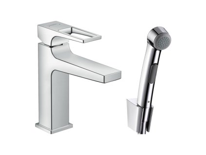 Hansgrohe Metropol Umyvadlová baterie s třmenovou pákou, ruční sprchou Bidette a sprchovou hadicí 160 cm, chrom 74522000