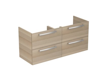 Ideal Standard Tempo - Skříňka pod dvojumyvadlo 1200 mm, 4 zásuvky, dub pískový E0539OS