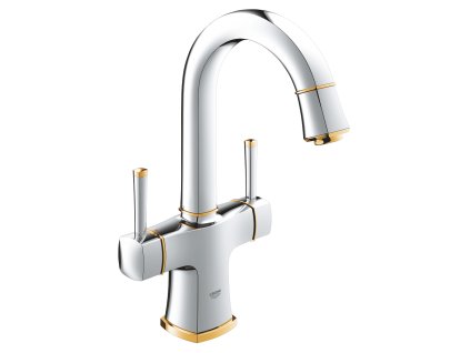 GROHE Grandera - Dvoupáková umyvadlová baterie DN15, velikost L, chrom / zlatá 21107IG0