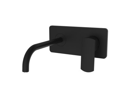 Teorema Edge- Umyvadlová baterie pod omítku, komplet, výtok 220 mm, výpusť CLICK černá 8E312BB