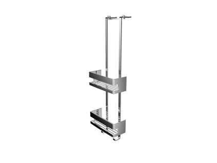 Emco System 2 - Dvojkošík na zavěšení na sklo, chrom 354500125