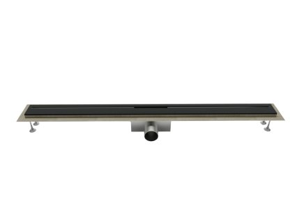 Sprchový žlab SteelOne – černý, 800 mm, instalace do prostoru