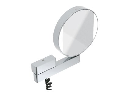 Emco Cosmetic mirrors Prime - Kosmetické zrcadlo nástěnné s LED osvětlením se šroubovitým kabelem a přepínačem, 3 a 7 násobné zvětšování, chrom 109506018