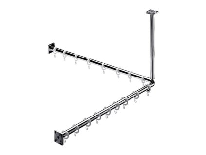 Emco System 2 - Sprchový závěs 783 mm, chrom-bílá 358700120