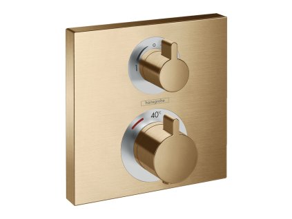 Hansgrohe Ecostat Square termostat pod omítku pro 2 spotřebiče, kartáčovaný bronz 15714140