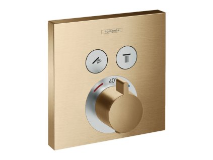 Hansgrohe ShowerSelect termostat pod omítku pro 2 spotřebiče, kartáčovaný bronz 15763140
